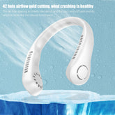 Mini hanging handheld leafless hanging neck fan