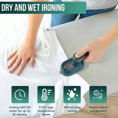 Handheld Portable Mini Steam Iron, 180° Steam Iron For Clothes Support Dry And Wet Ironing