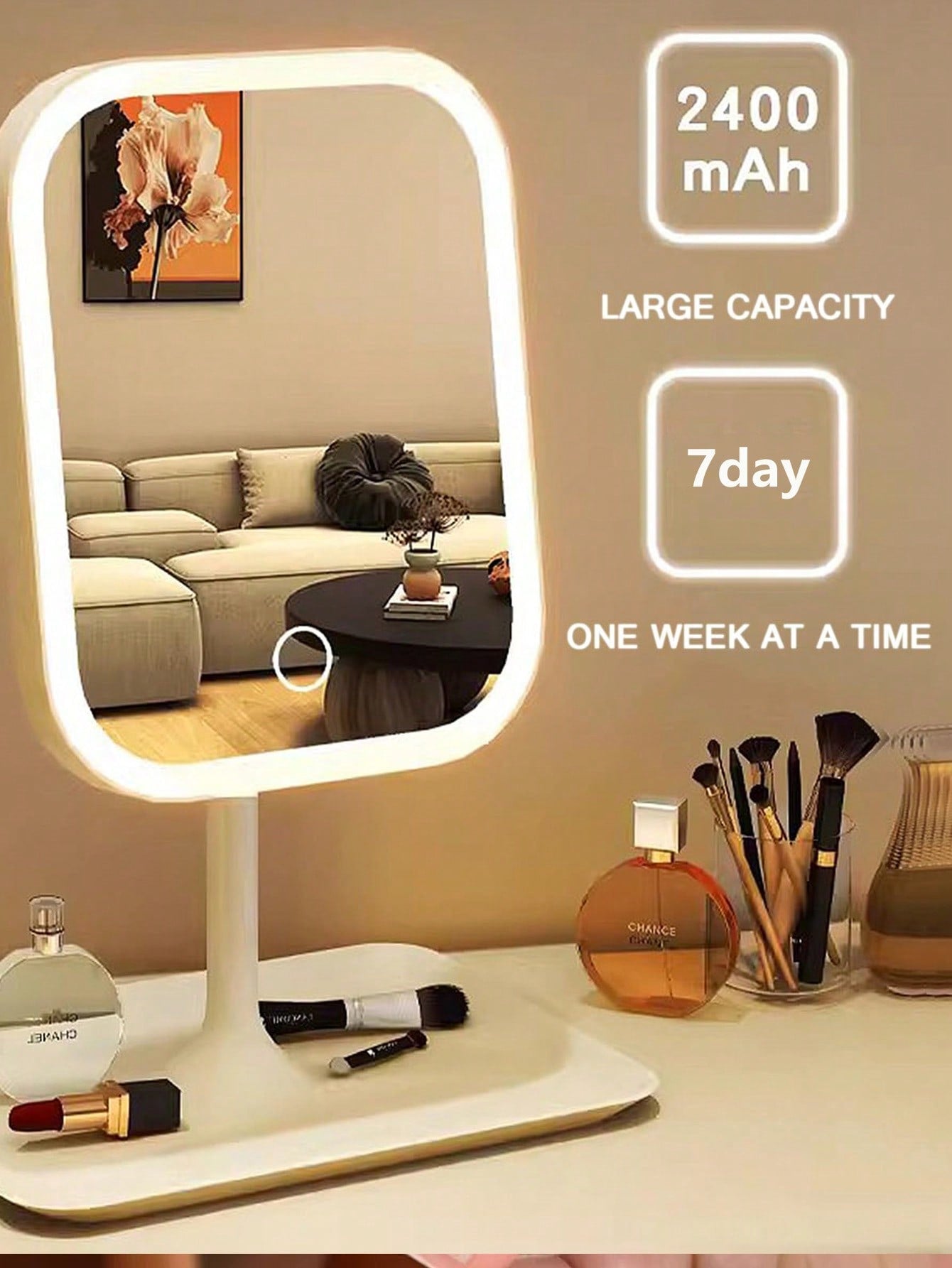 LED Makeup Mirror w/h 3 Light Modes