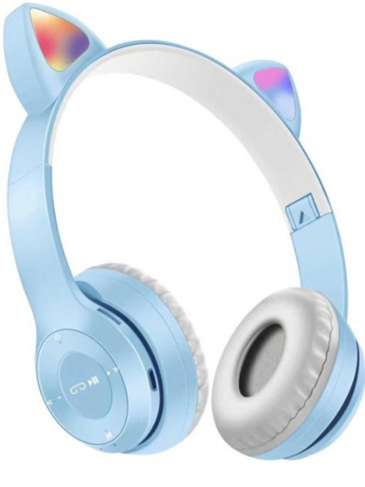 Headset With Cat Ear Bluetooth Headset, Wireless Rechargeable LED Headphone, High Stereo Sound Quality