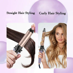 Hair Straightener Flat Curling Iron: Straightener and Curler 2 in 1