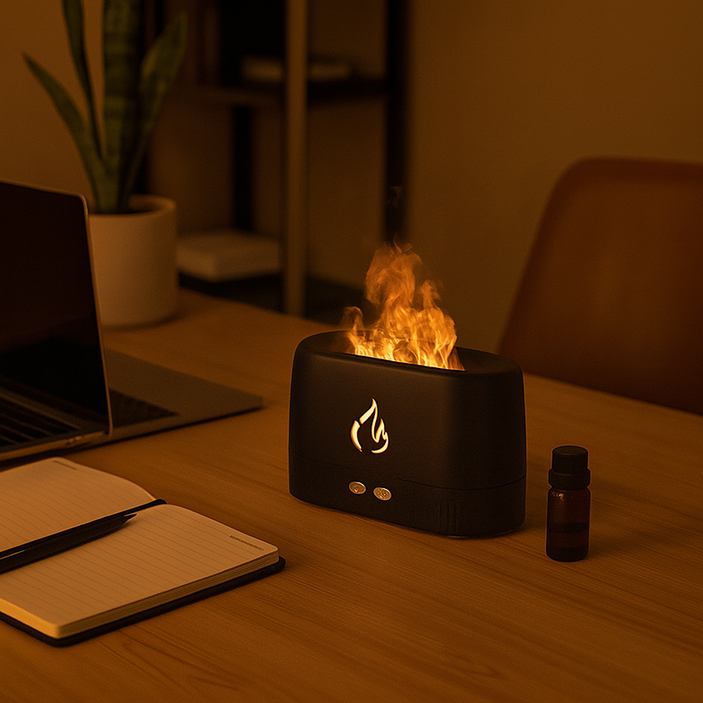 RGB Dynamic Flame Humidifier Aroma Diffuser