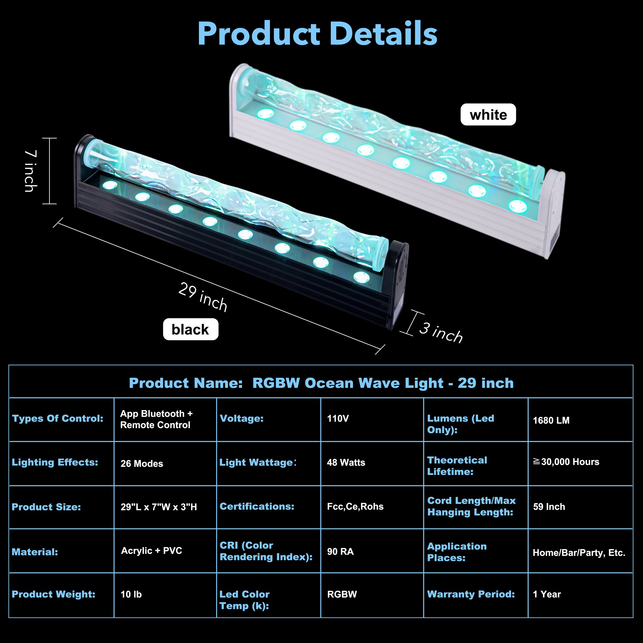 Ocean Wave RGB Projector Lamp