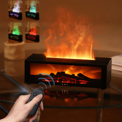 Flame Fireplace Essential Oil Diffuser Air Humidifier