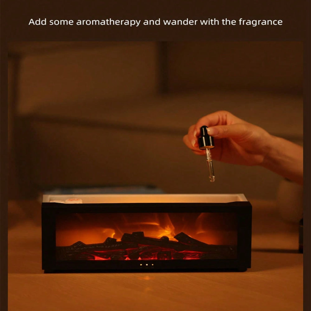 Flame Fireplace Essential Oil Diffuser Air Humidifier