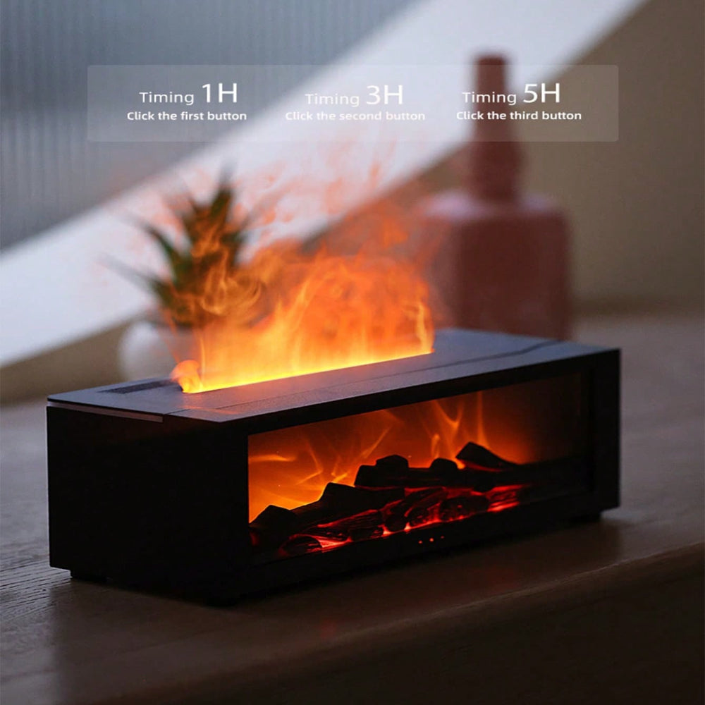 Flame Fireplace Essential Oil Diffuser Air Humidifier