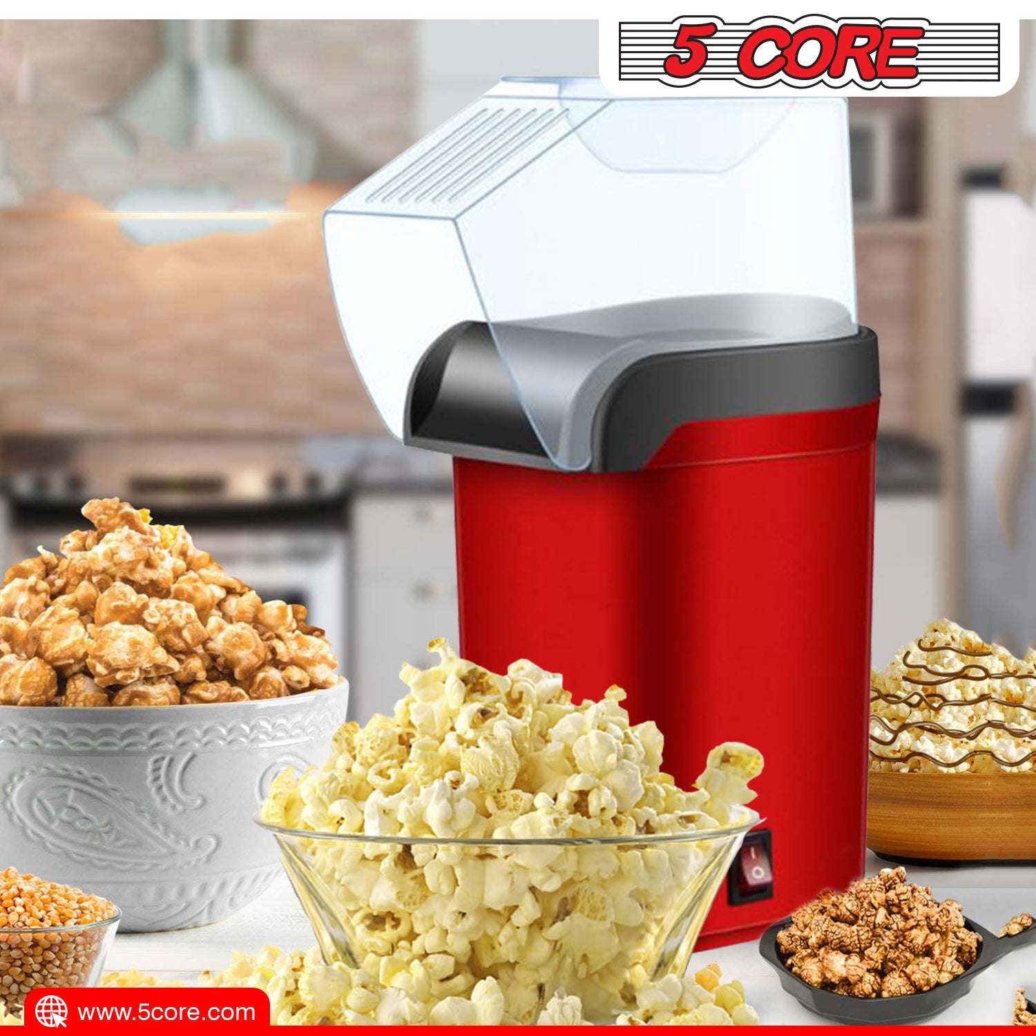 5 Core Mini Portable  Popcorn Machine For Home Movie Party