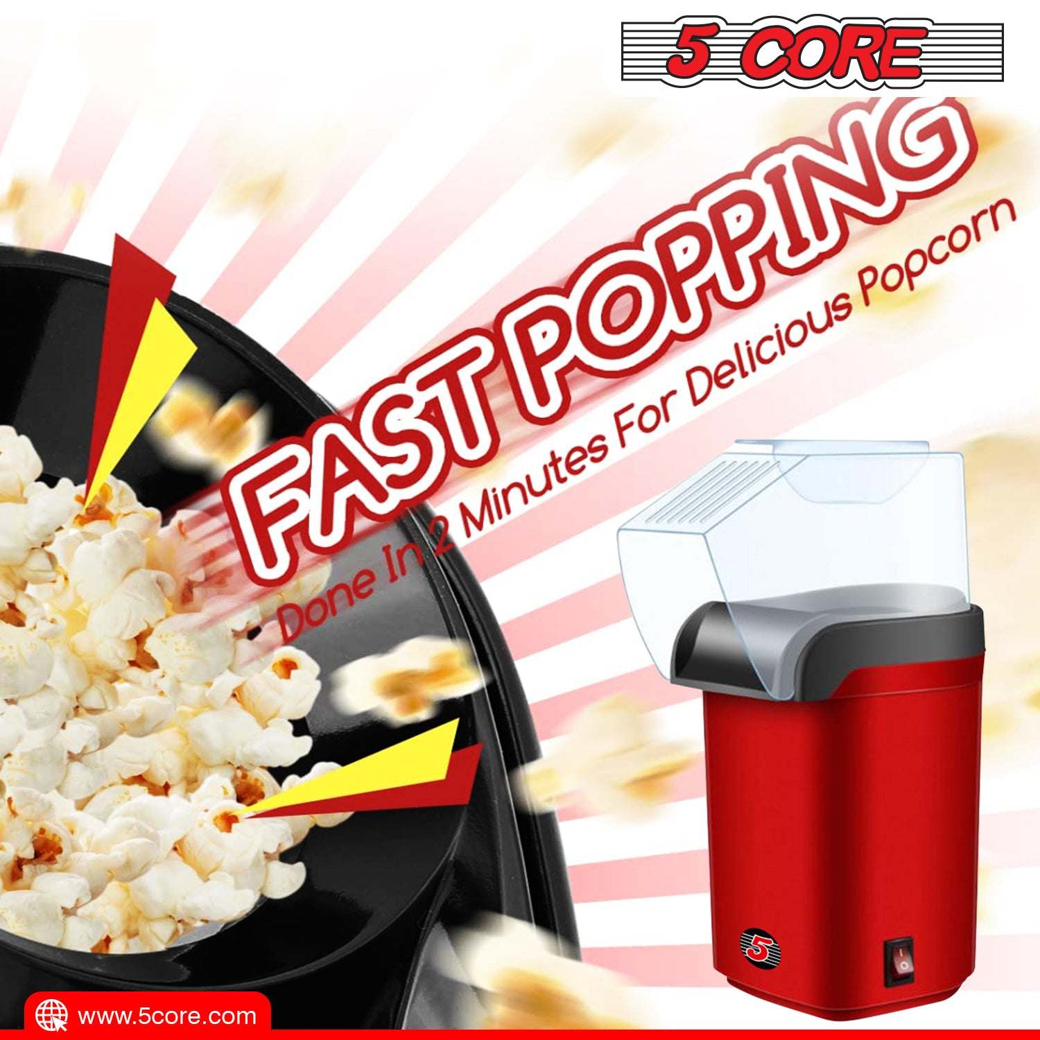 5 Core Mini Portable  Popcorn Machine For Home Movie Party