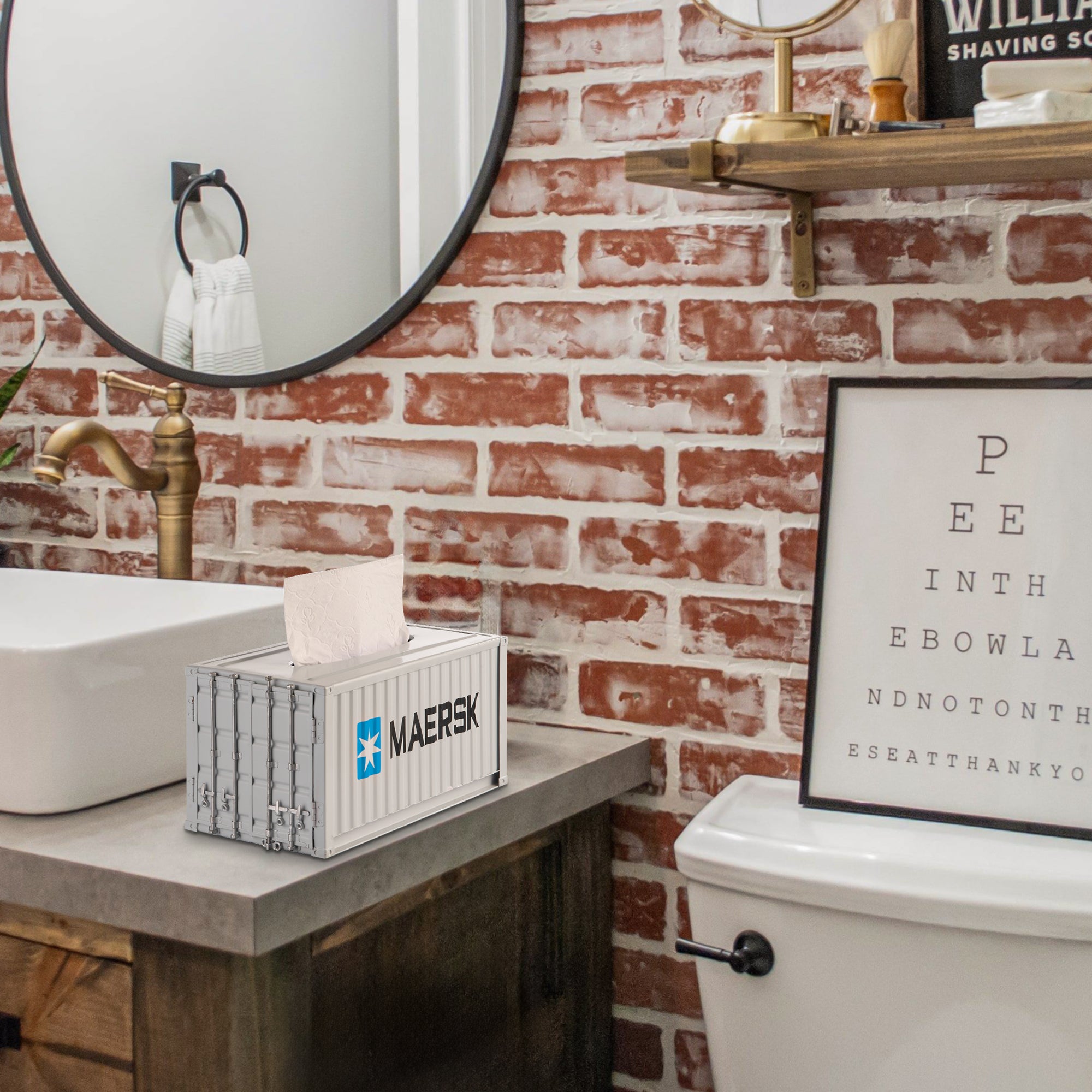 Interpooler Box Tissue Shipping Container Tissue Box Industrial Style Metal Tissue Box ...