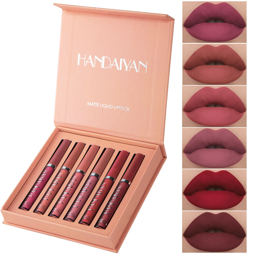 6pcs Velvet Matte Liquid Lipstick Set, Waterproof & Long-Lasting, Ideal Gift for Valentine's Day, Christmas