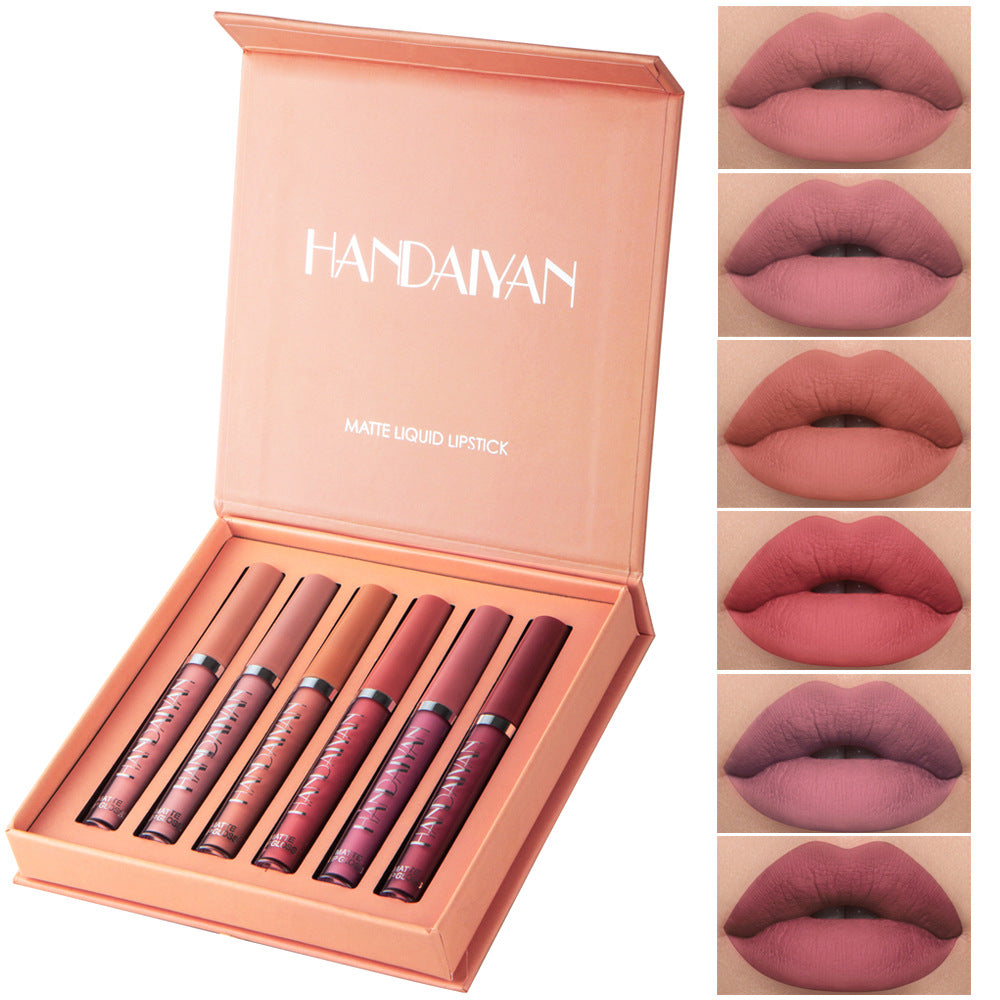 6pcs Velvet Matte Liquid Lipstick Set, Waterproof & Long-Lasting, Ideal Gift for Valentine's Day, Christmas