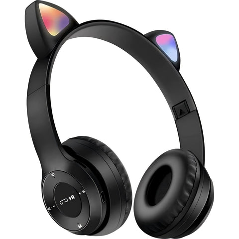 Headset With Cat Ear Bluetooth Headset, Wireless Rechargeable LED Headphone, High Stereo Sound Quality