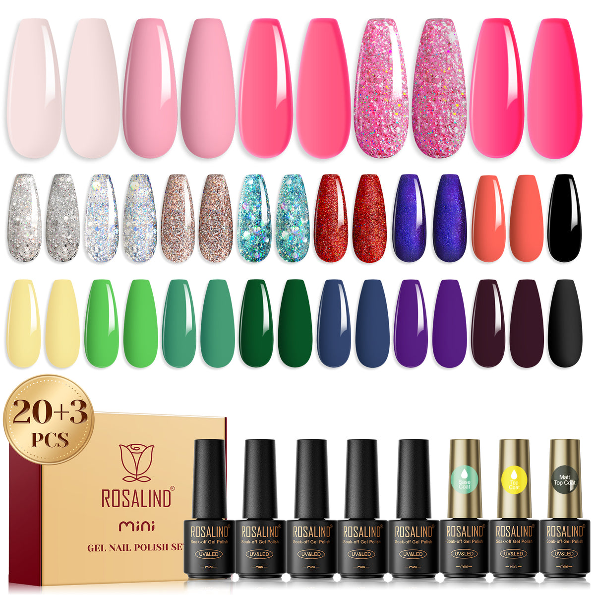 23 Bottle Gel Nail Polish Set Christmas Gift Set