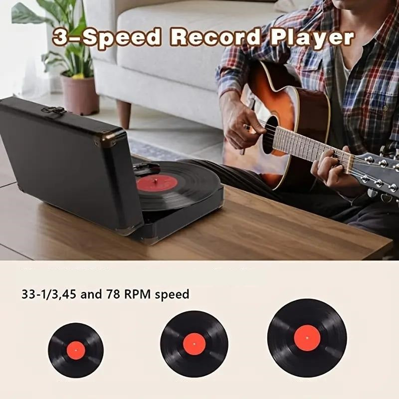 Vinyl record player Wireless Turntable with 2 Stereo