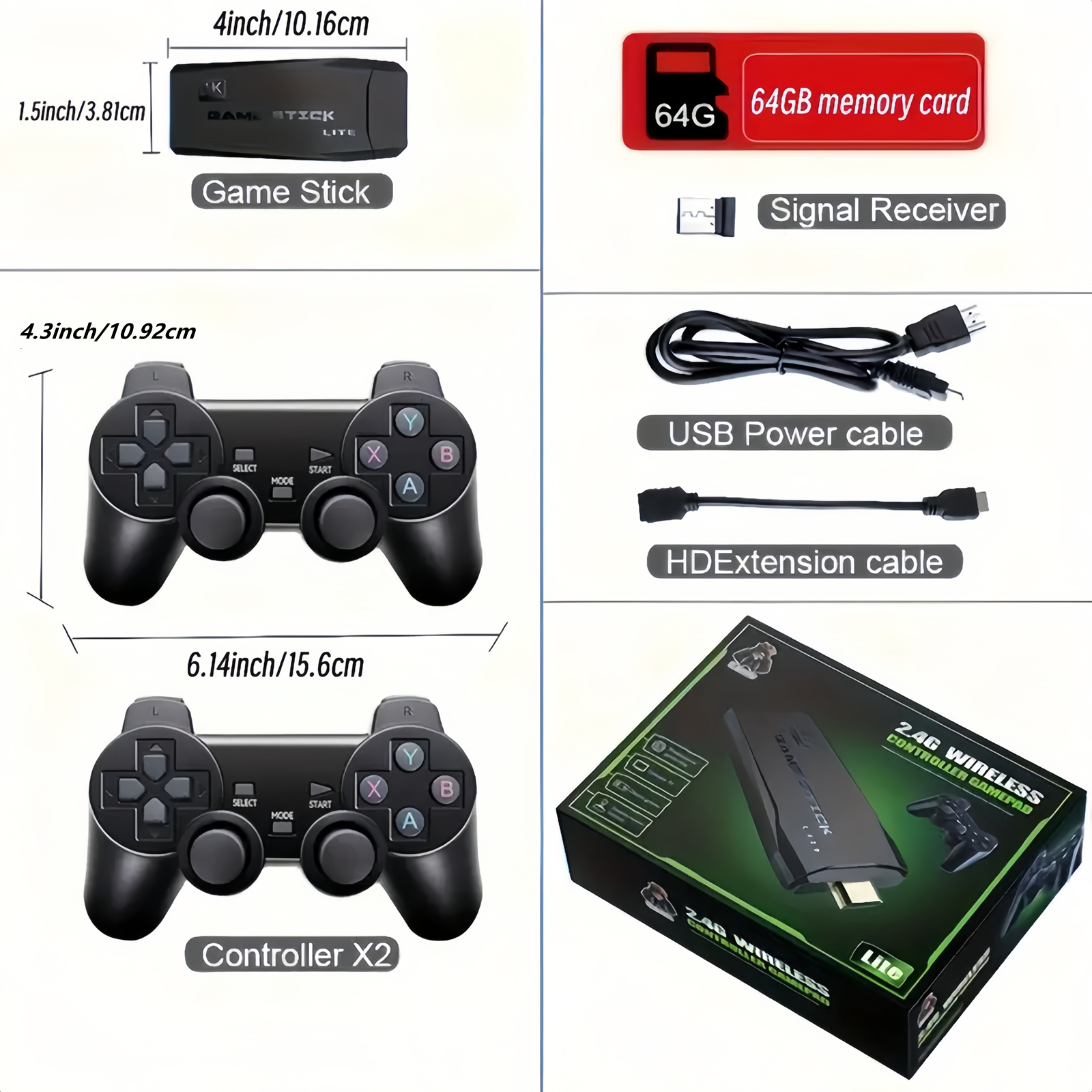 Retro Game Console & Stick - 20000+ Games Built-in, HDMI Output