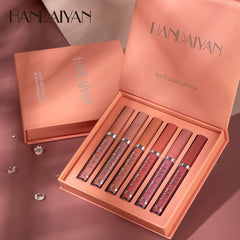 6pcs Velvet Matte Liquid Lipstick Set, Waterproof & Long-Lasting, Ideal Gift for Valentine's Day, Christmas